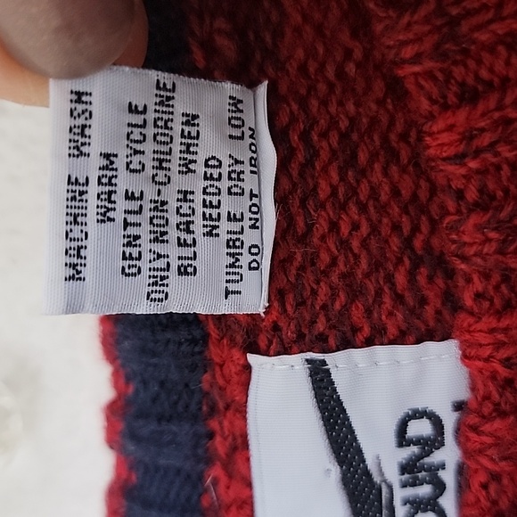 Ground Control Red & White Variegated Knit Pullover Sweater Youth XL - Picture 6 of 11